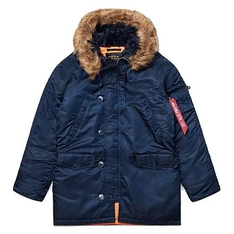 Мужская куртка парка Alpha Industries Slim Fit N-3B Parka Replica Blue / Orange