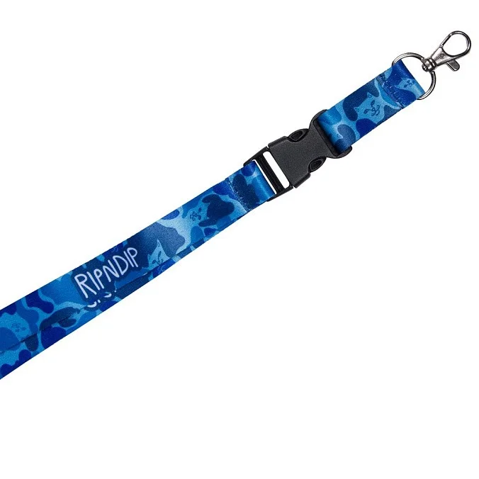 Бейджкипер/ключница RIPNDIP Nerm Camo Lanyard Blue Camo