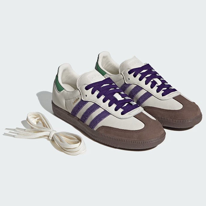 Кроссовки женские adidas Originals Samba OG Off White/Collegiate Purple/Preloved Green