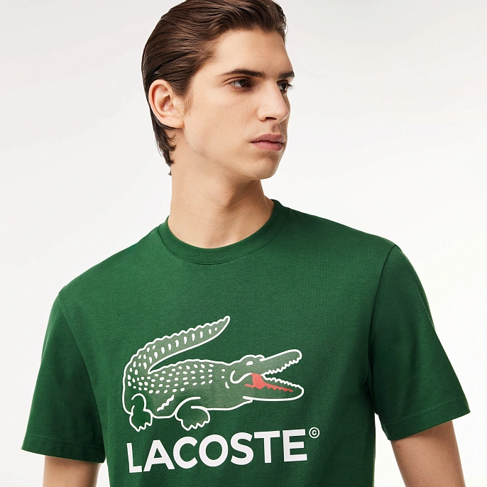 Футболка Lacoste Cotton Jersey Signature Print T-Shirt