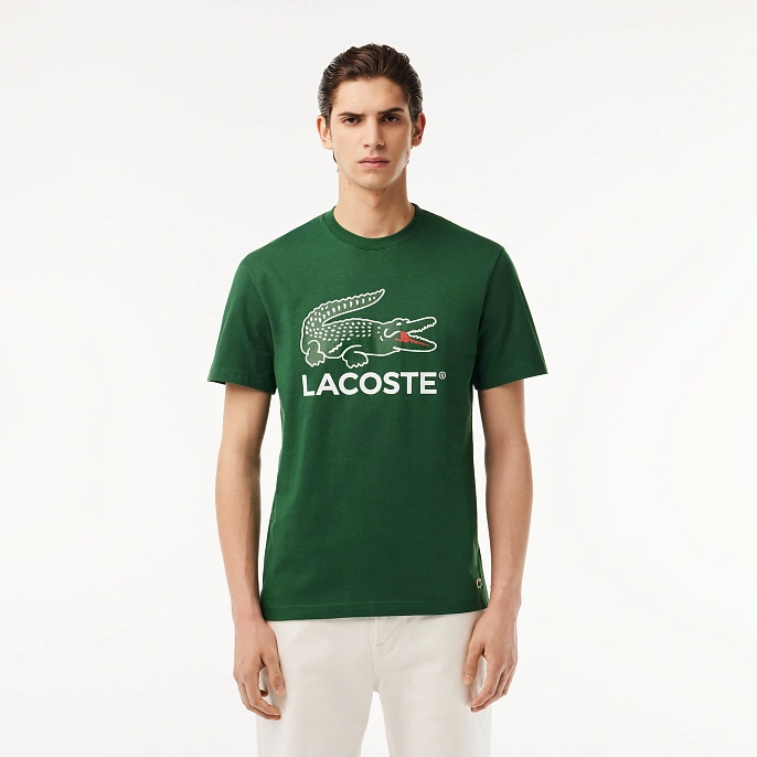 Футболка Lacoste Cotton Jersey Signature Print T-Shirt