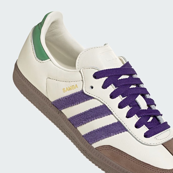 Кроссовки женские adidas Originals Samba OG Off White/Collegiate Purple/Preloved Green