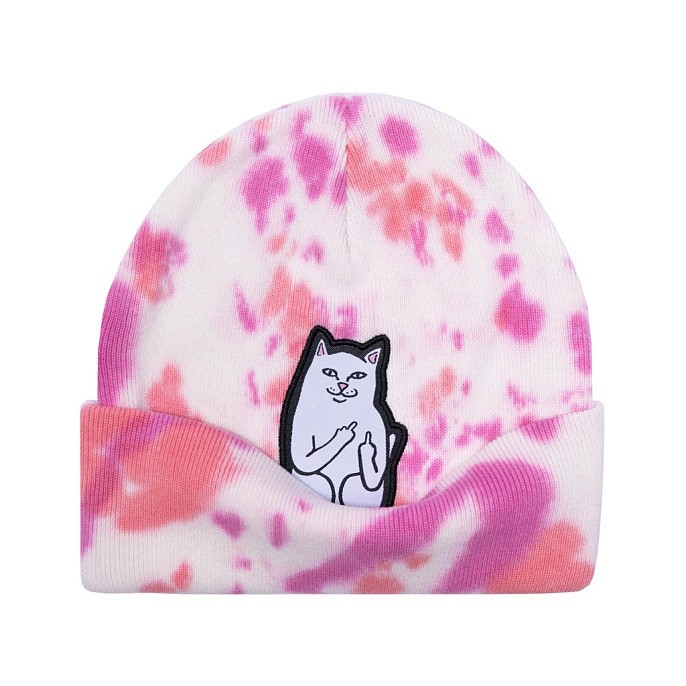 Шапка RIPNDIP Lord Nermal Beanie Pink Tie Dye